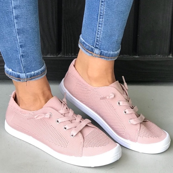 Boutique Shoes - Blush Lightweight Extra Comfort Mesh Sneakers